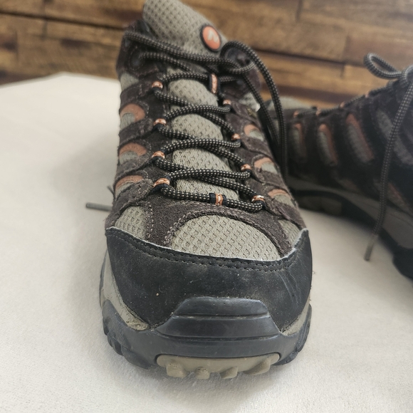 Merrell Sz 9 Men's Moab Hiking Shoes Brown Grey Gorpcore Outdoor Trailcore - Picture 9 of 16